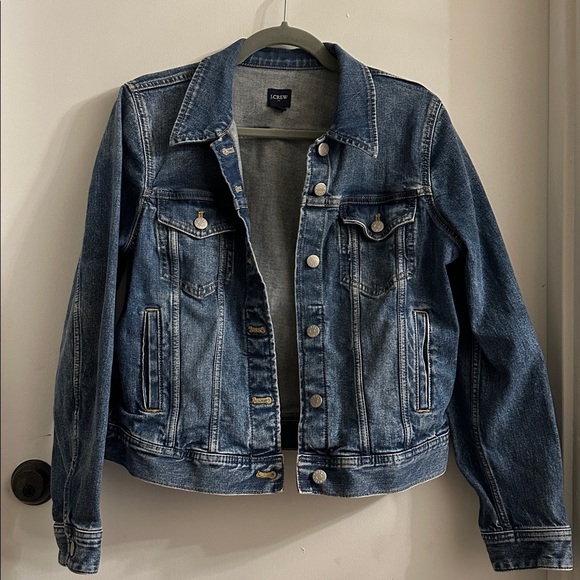 J. Crew Jackets & Blazers - J Crew Denim Jacket Women's Blue Cotton Jean Trucker Jacket medium